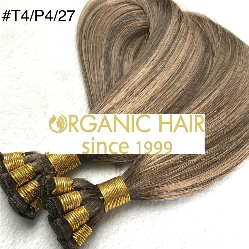 Balayage best quality T4-#4/27  hand tied wefts A217